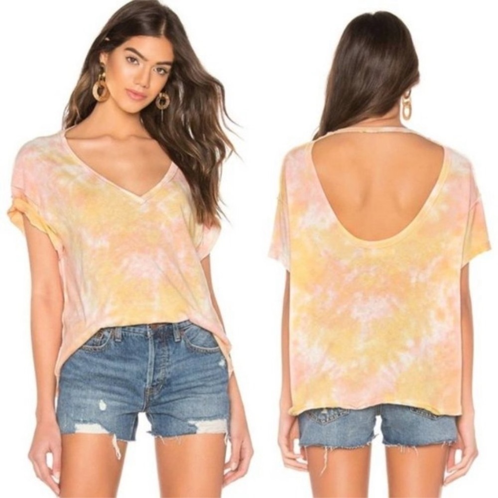 Free People All Mine Tie Dye Berry Combo Top Size Small Women